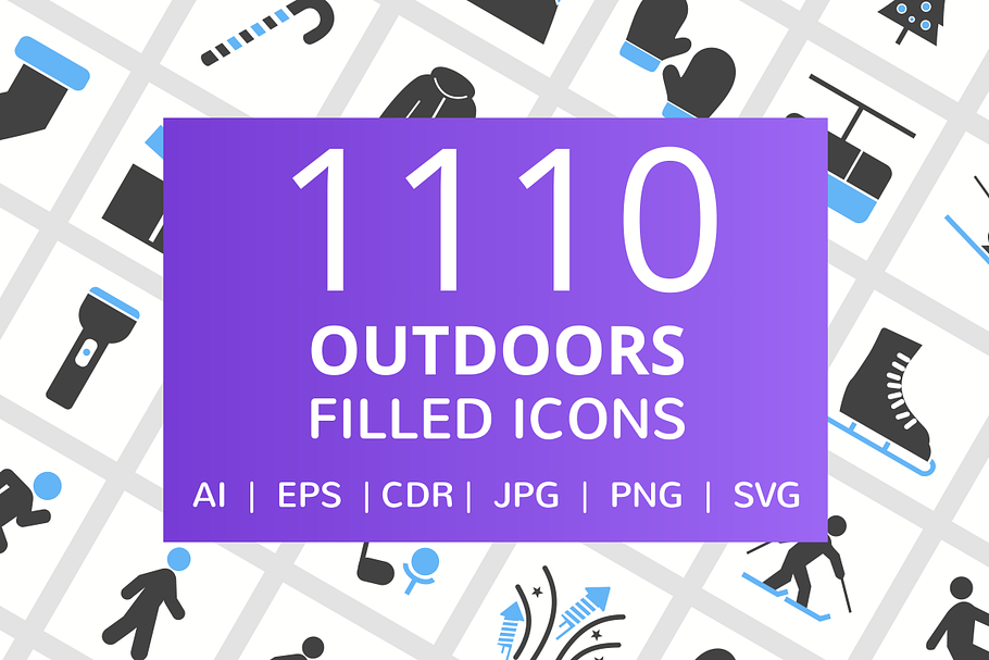 1110 Outdoors Filled Icons in Graphics - product preview 8