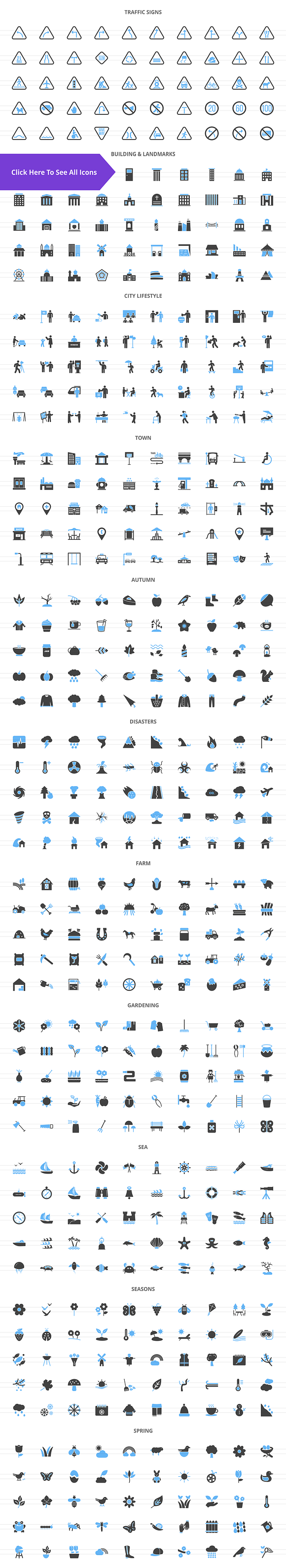 1110 Outdoors Filled Icons in Graphics - product preview 1
