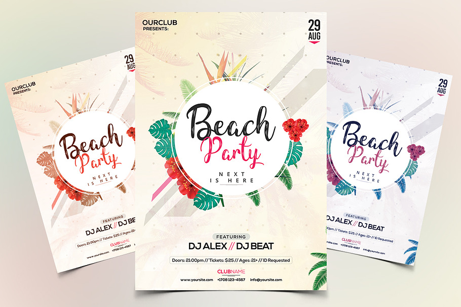 Beach Party - PSD Flyer Template