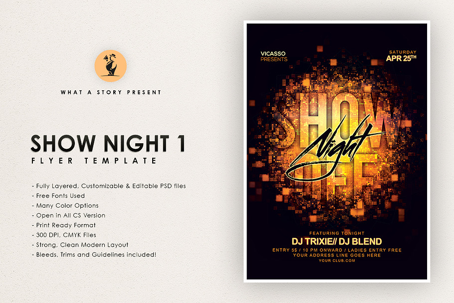Show Night 1 in Flyer Templates - product preview 8