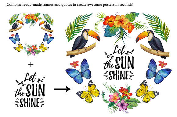 Tropical summer. Wedding and more in Illustrations - product preview 2