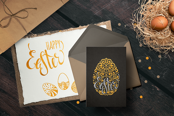 Golden and Silver Easter in Illustrations - product preview 1