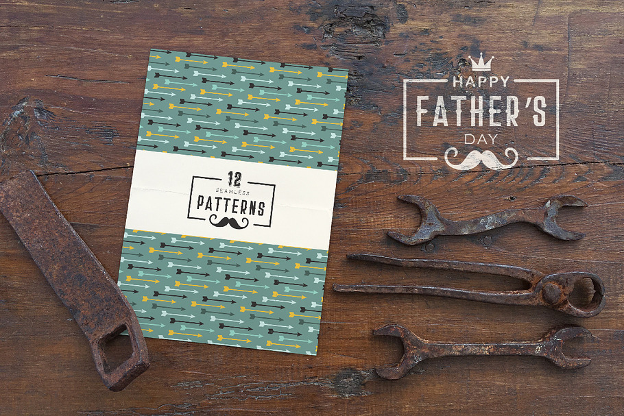 Father's Day Seamless Patterns  in Illustrations - product preview 8