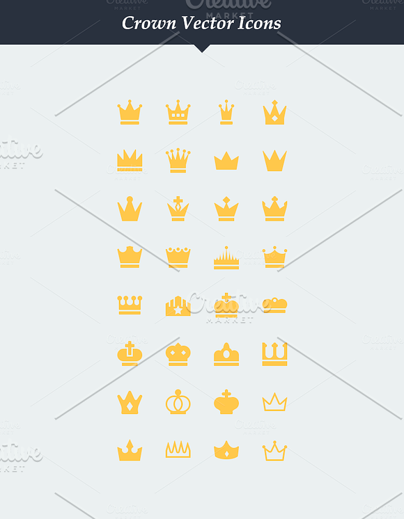 32 Vector Crown Icons in Modern Icons - product preview 2