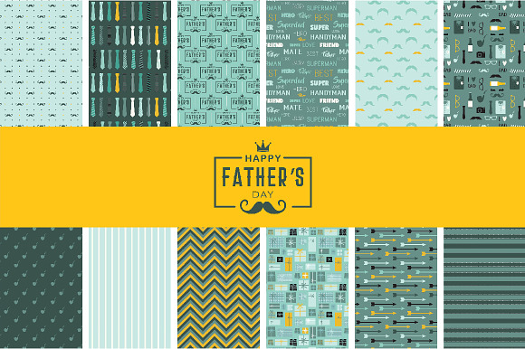 Father's Day Seamless Patterns  in Illustrations - product preview 5