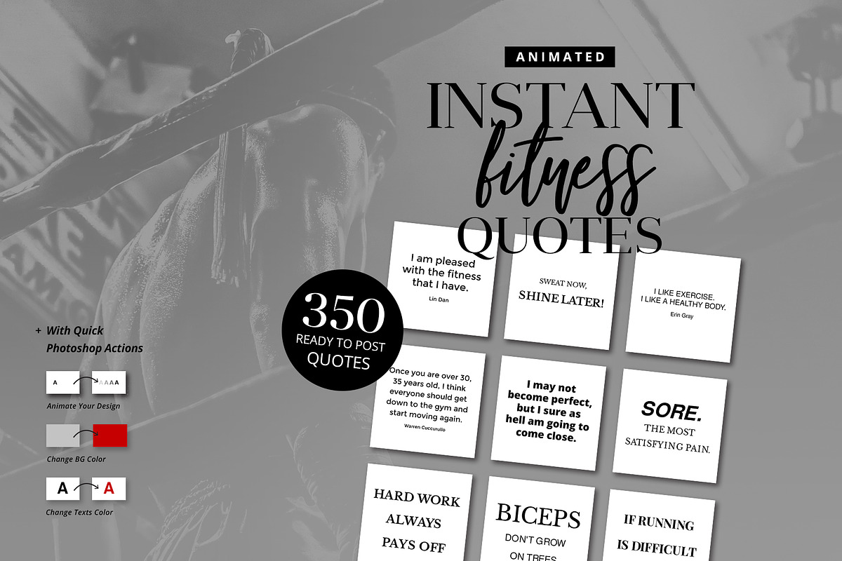 Animated Instant Fitness Quotes in Instagram Templates - product preview 8