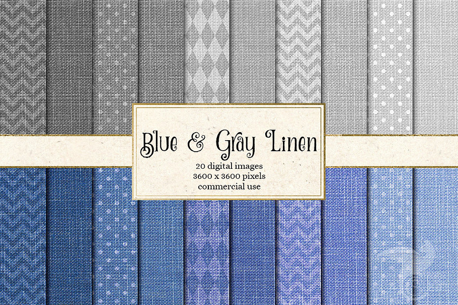 Blue and Gray Linen Textures