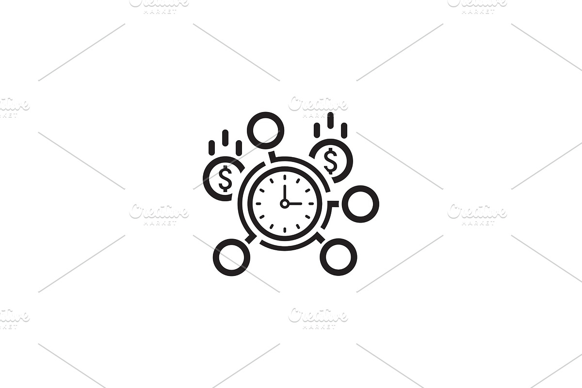 Time Management Icon. Flat Design. in Illustrations - product preview 8