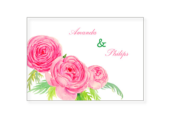Wedding Watercolor Ranunculus in Illustrations - product preview 1