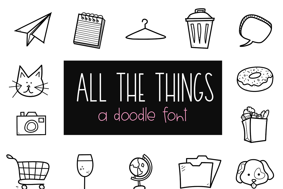 All The Things - Doodle Font in Symbol Fonts - product preview 8