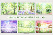 Watercolour Landscape Spring