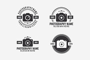 Vintage of Photography logo set vect