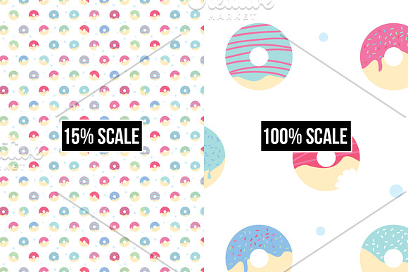 Seamless Doughnuts Vector in Patterns - product preview 2