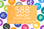 588 Services Filled Round Icons