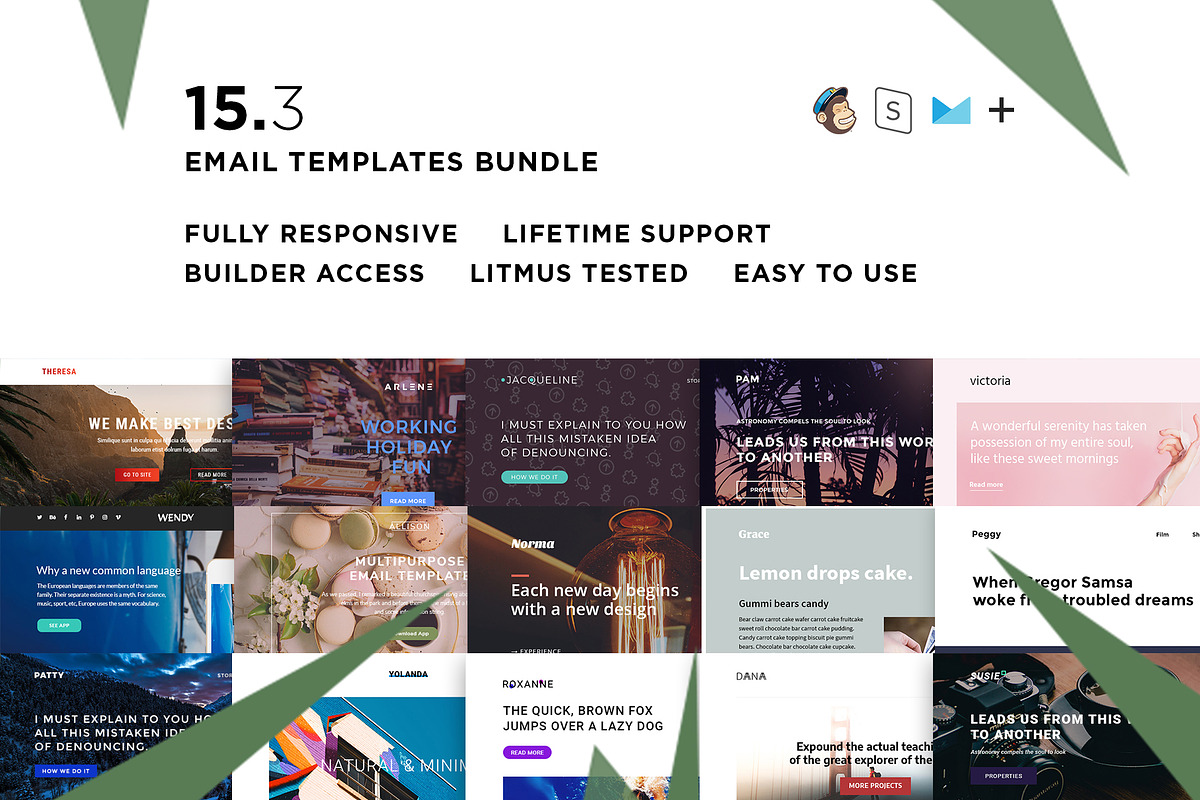 15 Email templates bundle III in Mailchimp Templates - product preview 8