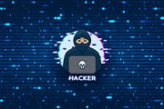 Hacker logo template