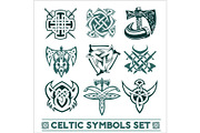 Set of Celtic symbols icons vector.