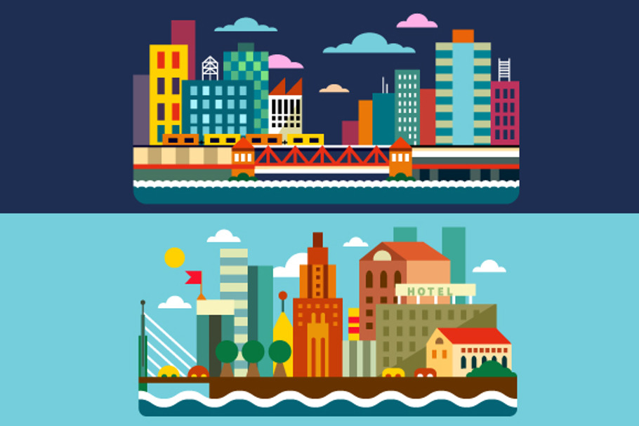 City skylines in Illustrations - product preview 8
