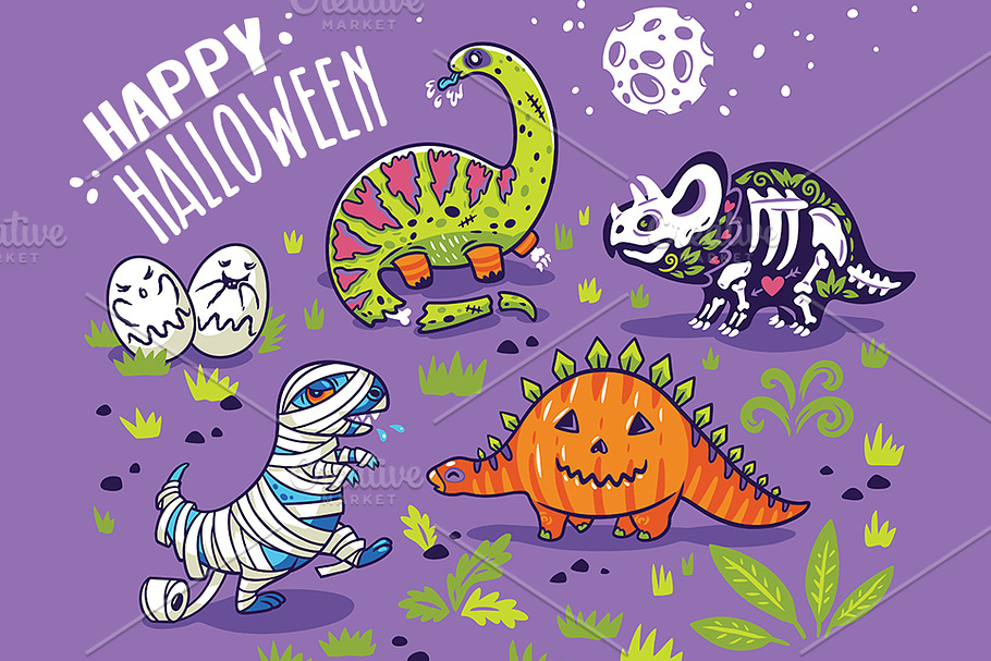 Jurassic Halloween in Patterns - product preview 8