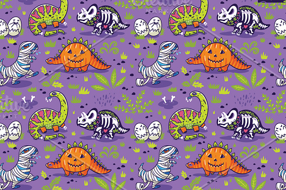 Jurassic Halloween in Patterns - product preview 2