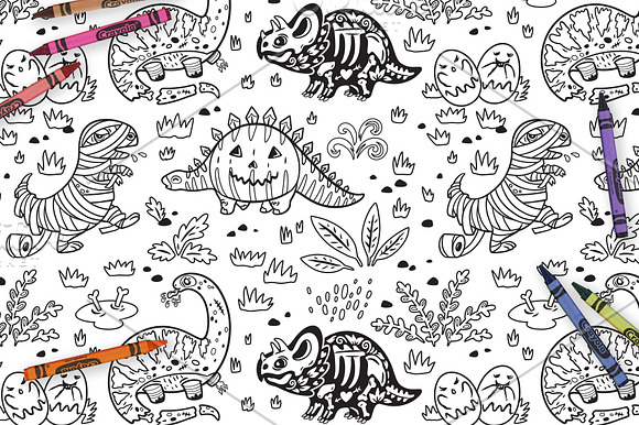 Jurassic Halloween in Patterns - product preview 5