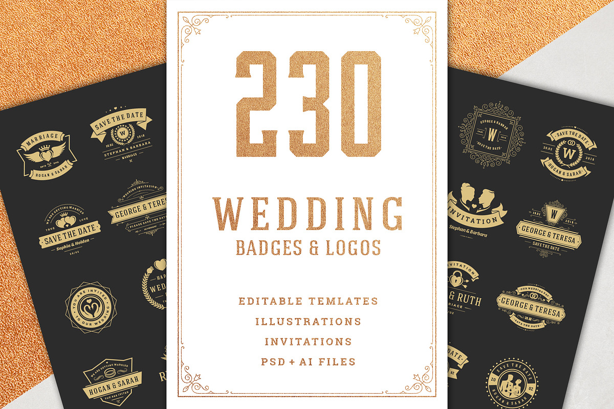 230 Wedding Overlays and Titles in Wedding Templates - product preview 8