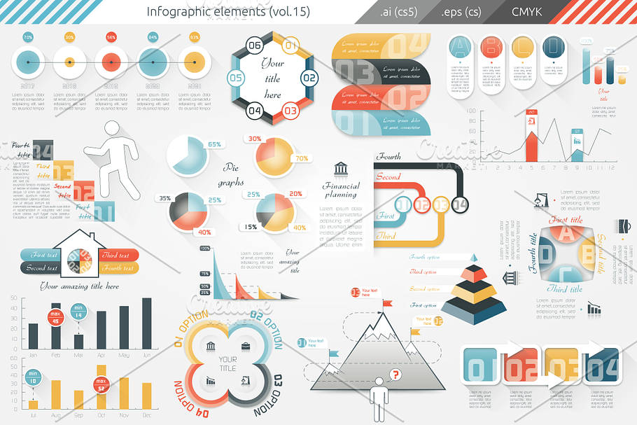 Infographic Elements (v15) in Presentation Templates - product preview 8
