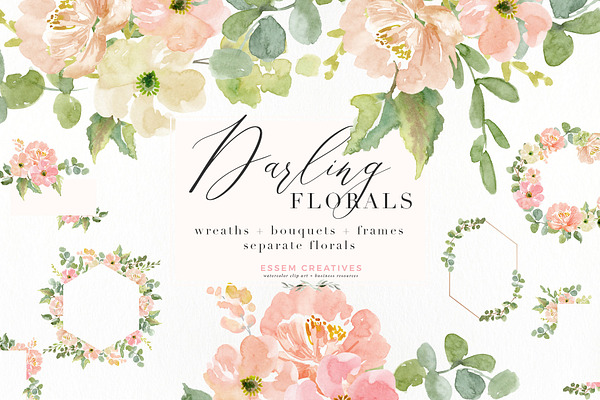 Wedding Invite Watercolor Flower PNG