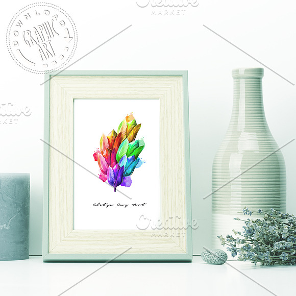 Prints Flowers Rainboll  in Illustrations - product preview 1