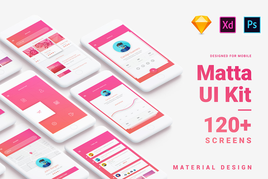 Material Design UI BUNDLE - 60% off in UI Kits and Libraries - product preview 8