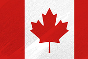 Canada flag on brush background