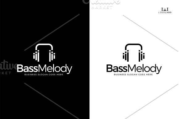 Bass Melody Logo in Logo Templates - product preview 1