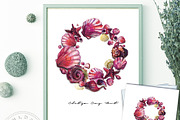Seashell Wreath Printable Wall Art
