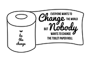 Be the change svg, bathroom svg file