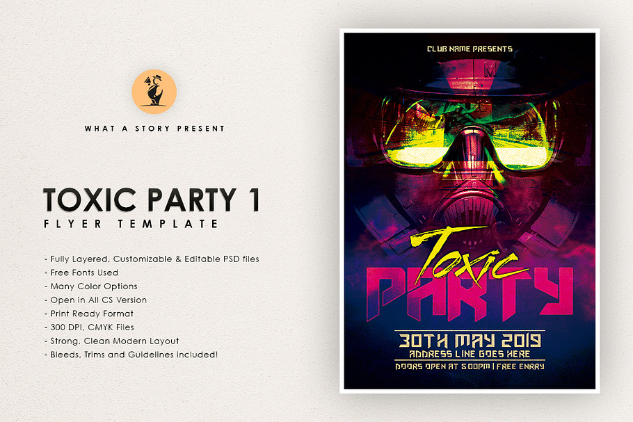 Toxic Party 1 in Flyer Templates - product preview 8