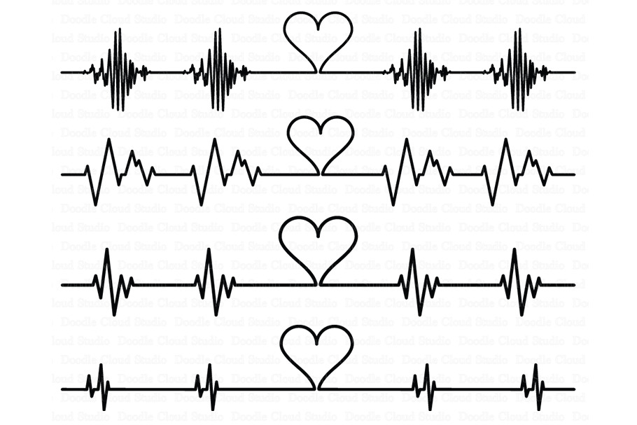 Cardio Heart SVG, Heartbeat SVG file