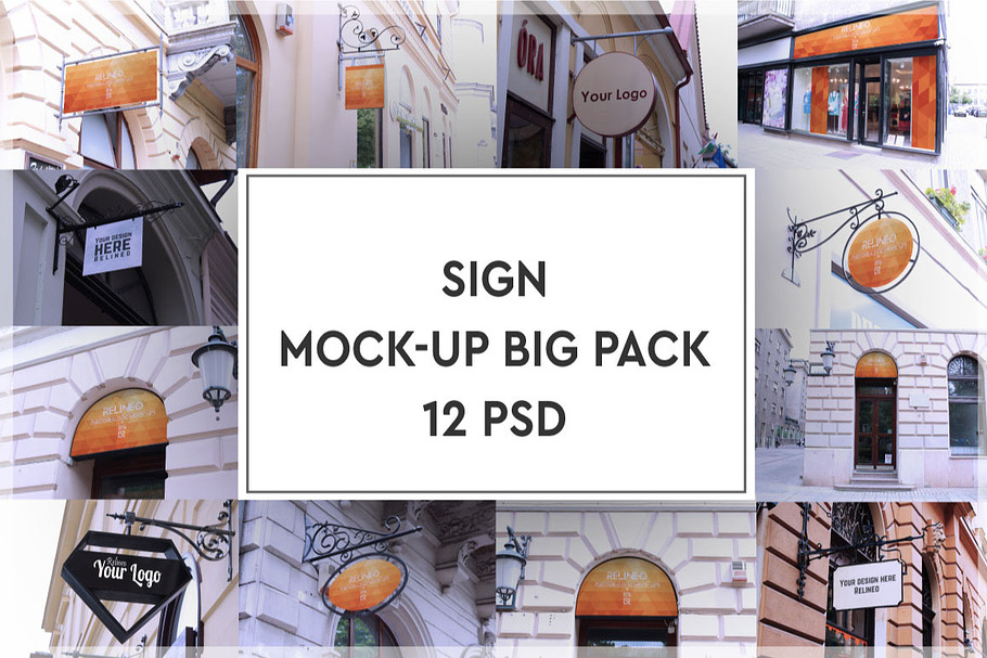 Shop Sign Mock-up Big Pack in Print Mockups - product preview 8