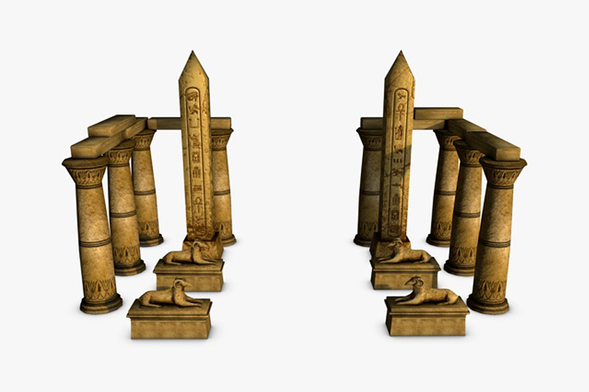 Egyptian temple elements collection in Architecture - product preview 8