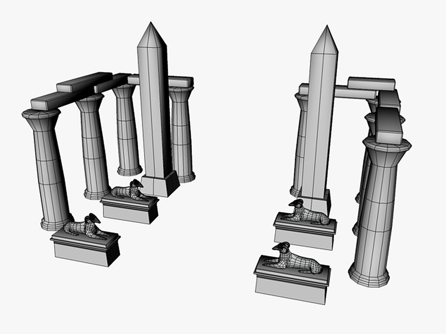 Egyptian temple elements collection in Architecture - product preview 13