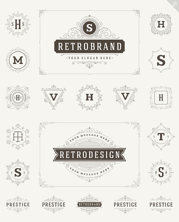 20 luxury ornaments logos & monogram in Logo Templates - product preview 2