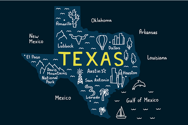 Texas map svg 