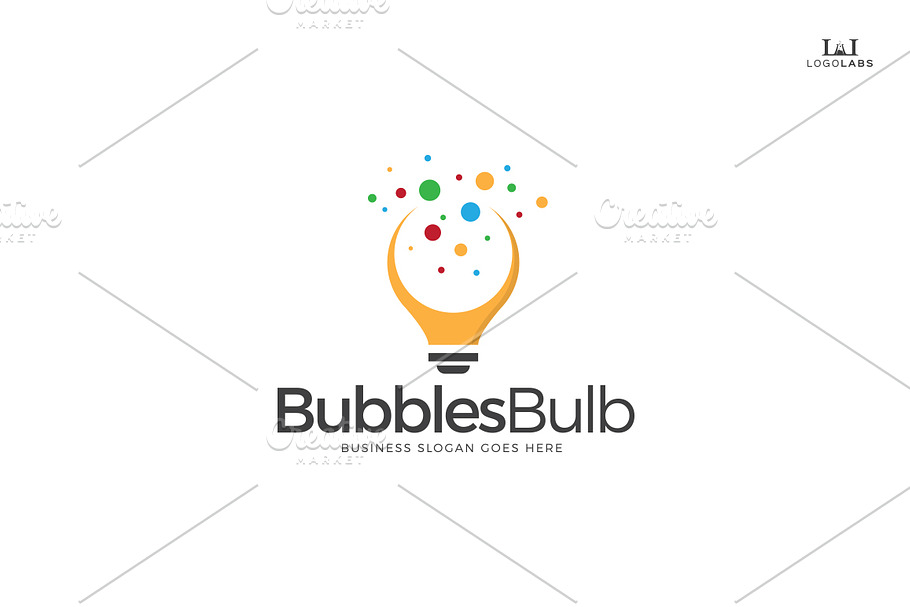 Bubbles Bulb Logo in Logo Templates - product preview 8
