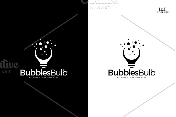 Bubbles Bulb Logo in Logo Templates - product preview 1
