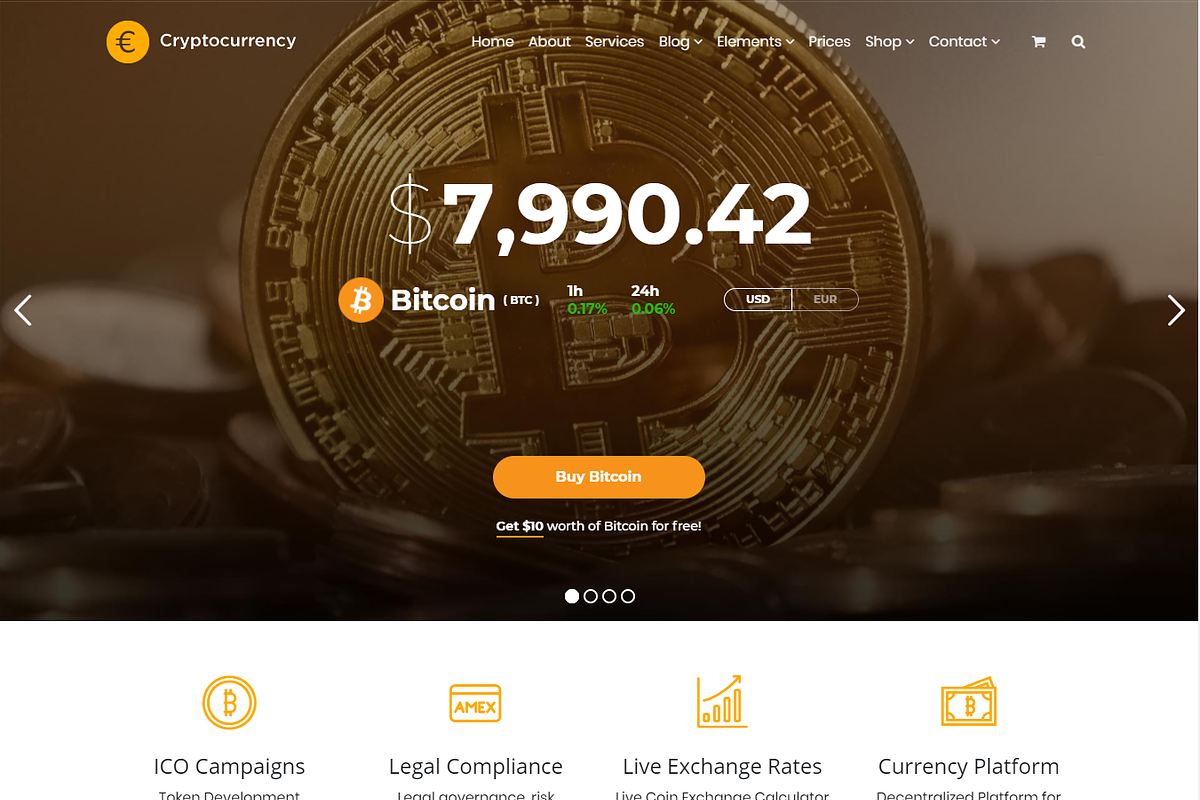 Cryptocurrency WordPress Theme in WordPress Business Themes - product preview 8