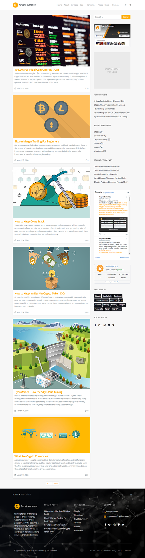 Cryptocurrency WordPress Theme in WordPress Business Themes - product preview 9
