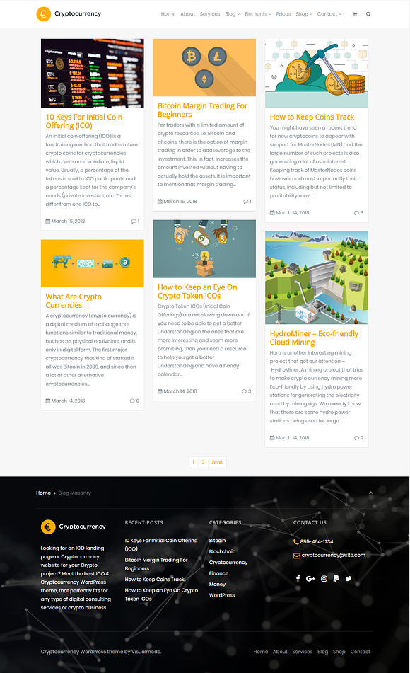 Cryptocurrency WordPress Theme in WordPress Business Themes - product preview 10