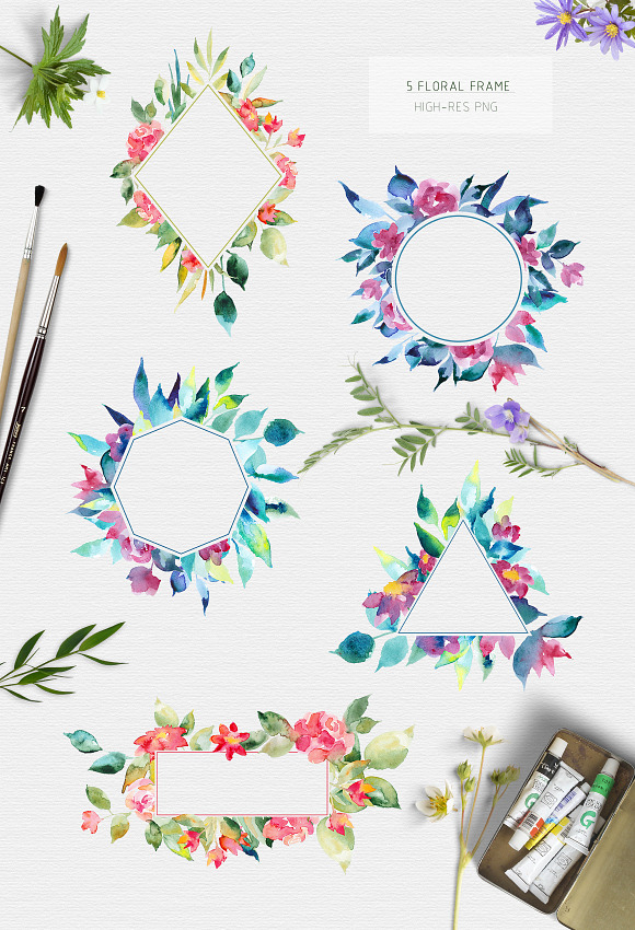 My Garden Flower Graphic Set in Illustrations - product preview 3