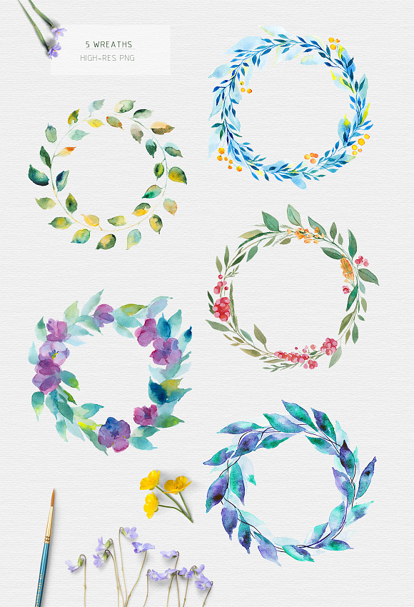 My Garden Flower Graphic Set in Illustrations - product preview 4