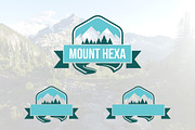 Mountain Forest Hexagon Logo