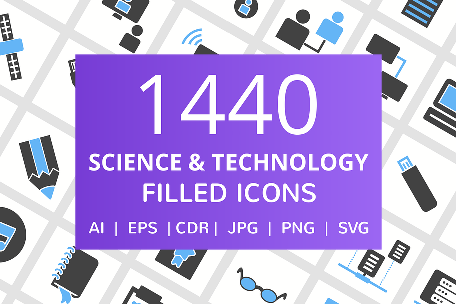 1440 Technology Filled Icons